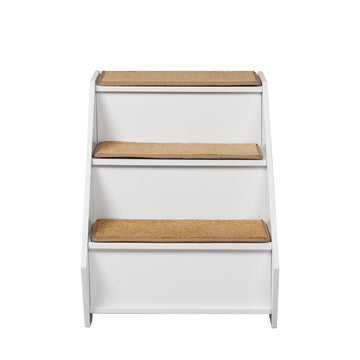 PaWz Wooden Dog Ramp Stairs Steps For Bed Pet Calming Kennel Non-Slip White PaWz